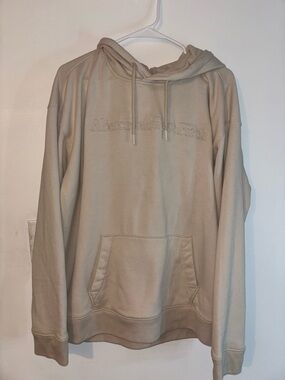 Abercrombie & Fitch Men's Sandstone Beige Crewneck Hoodie